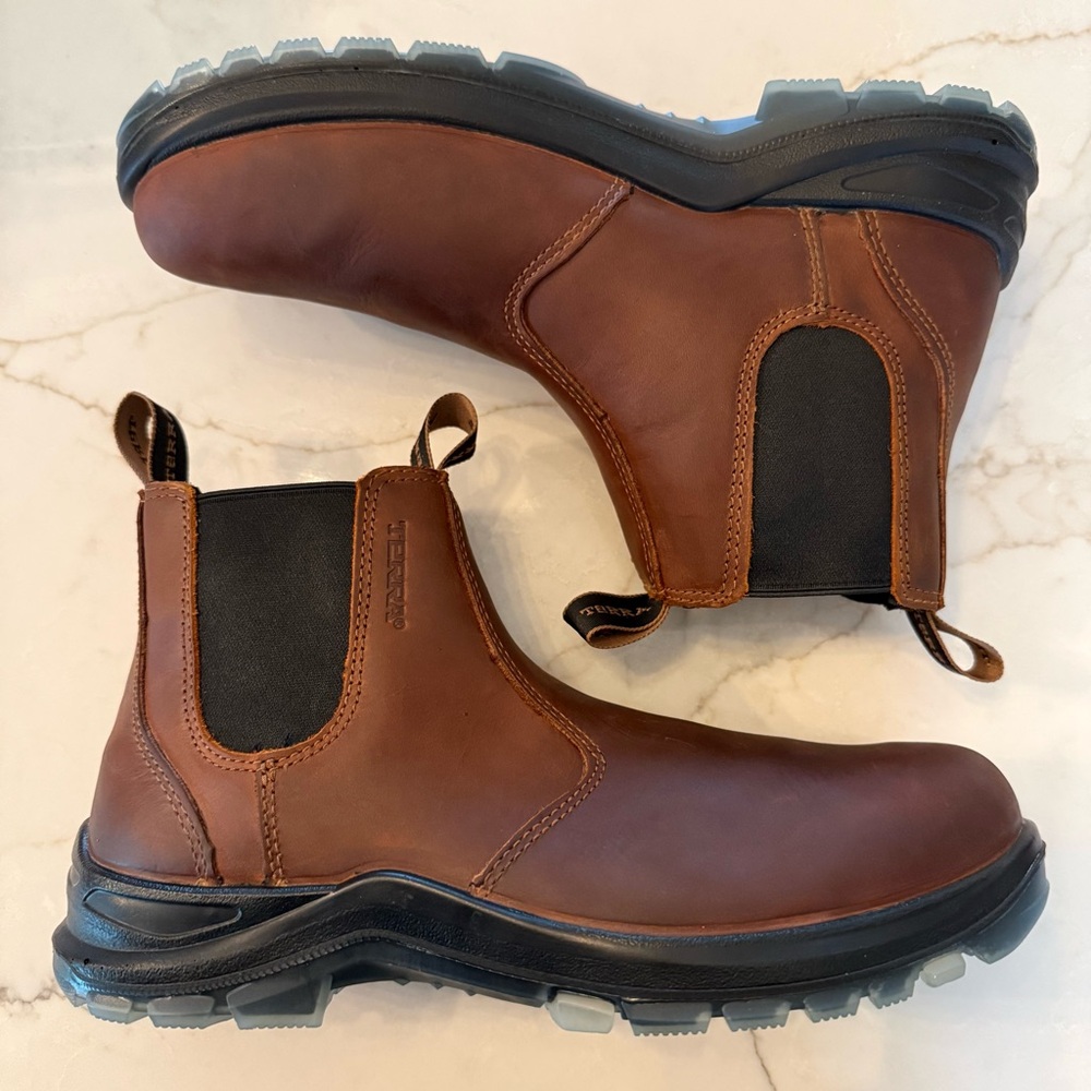 NEW $170 Terra Men's 6" Murphy Soft Toe Chelsea Boot (Size 9) Work Real Leather